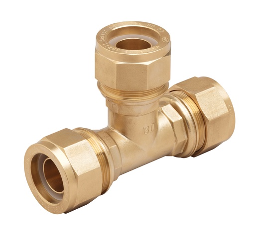 [BAN2622507] TE EGAL  PE/PE EN LAITON  DN15 PE20 A SERRAGE MECANIQUE NF136 RAC047