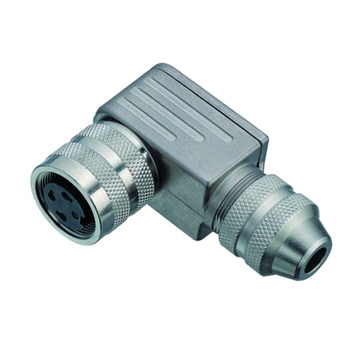 [BIN9951228206] CONNECTEUR FEMELLE COUDE METALLIQUE 6 CONTACTS + TROU PLOMBAGE - MZ