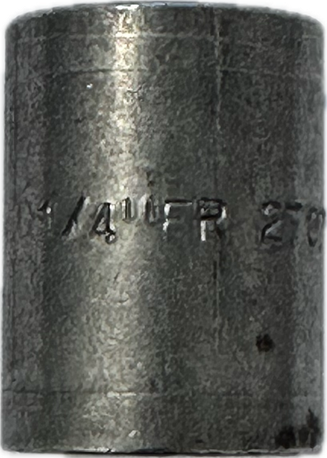 [AVIESSMAN01/C3.1] MANCHON ACIER NOIR LISSE F/F 1/4" A SOUDER SUR CANALISATION ACIER / CERTIF 3.1 § ESSMAN01